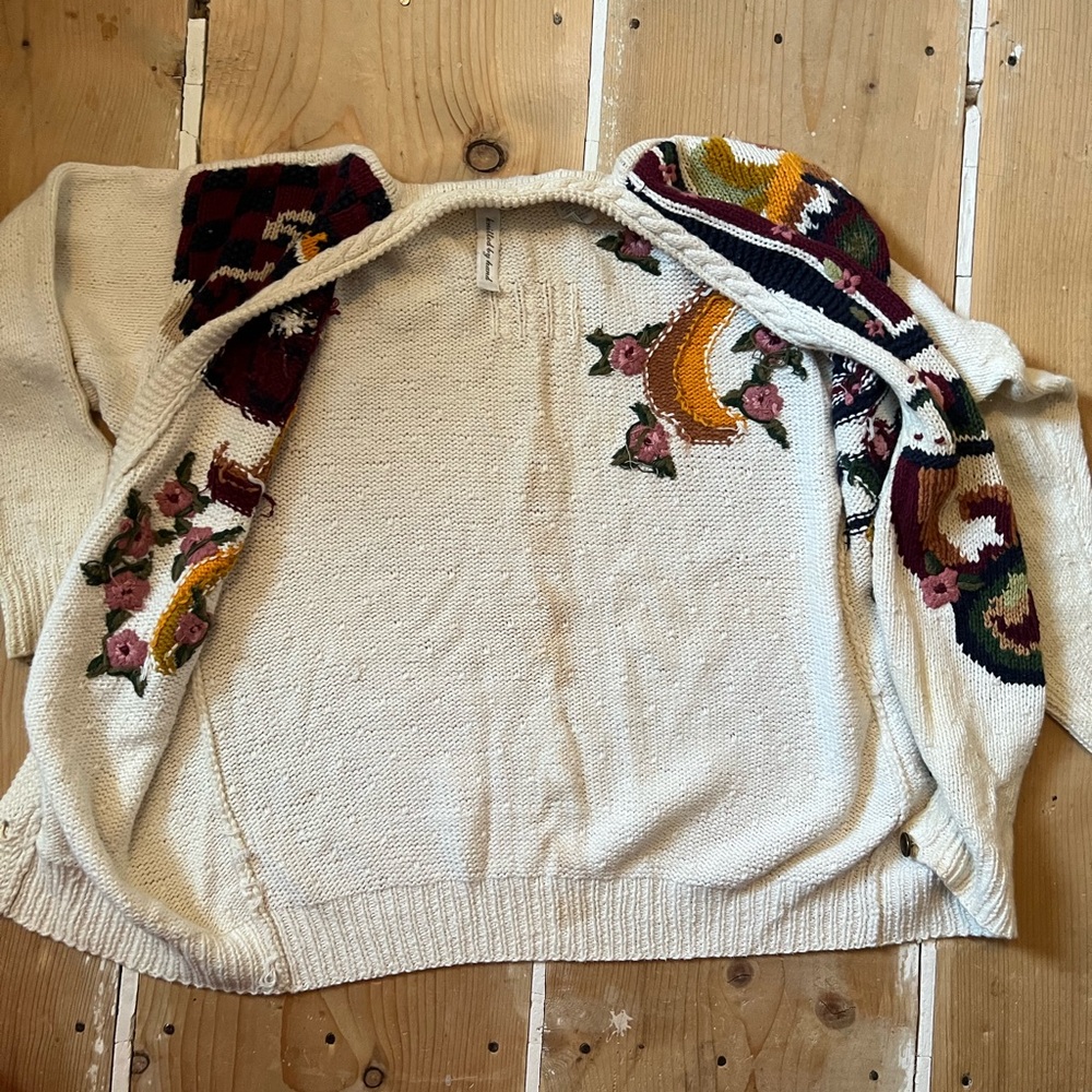 Vintage floral knit sweater - Picture 6 of 11